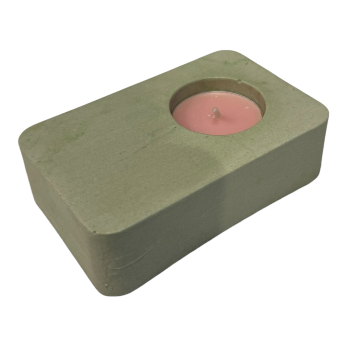 Block tea light holder