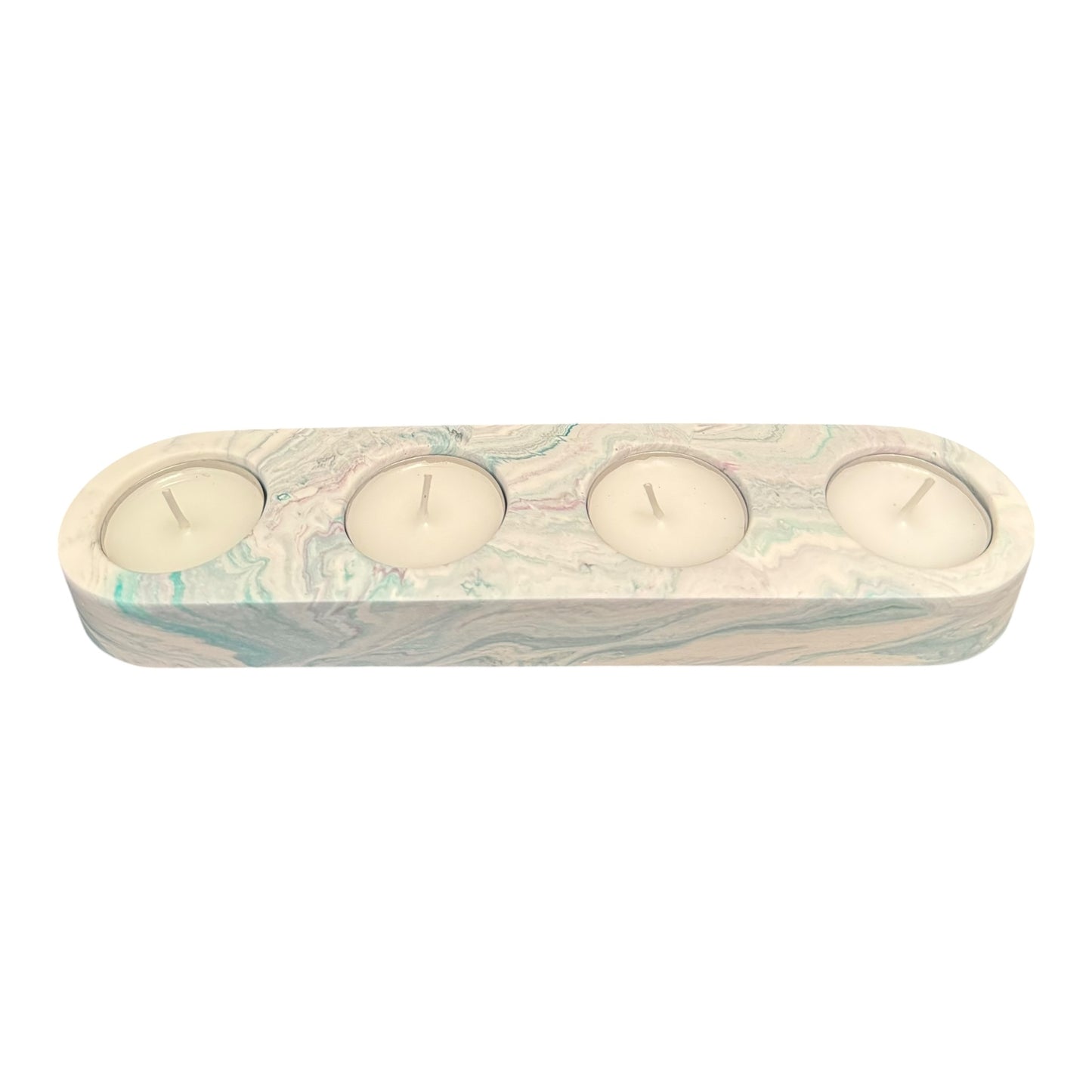 Handcrafted Jesmonite quadruple tealight holder