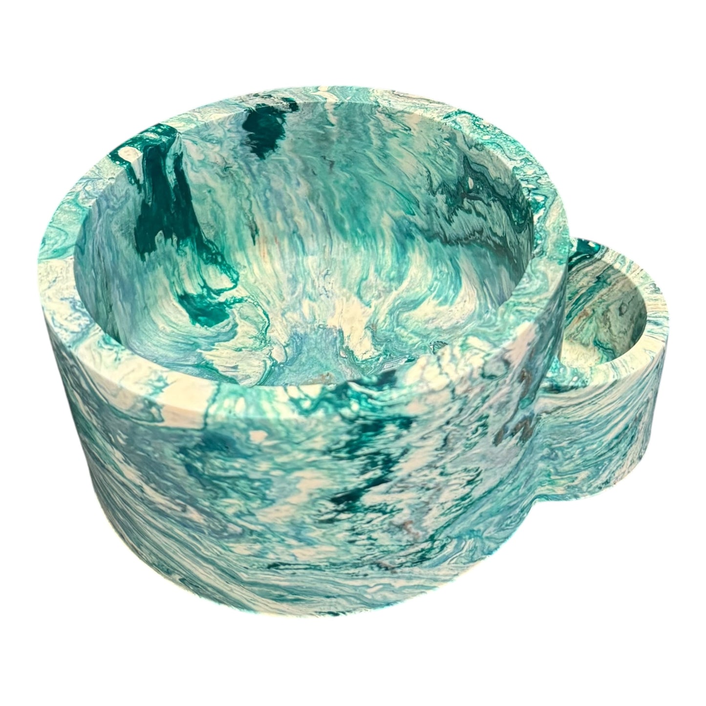Jesmonite candle cup and matches storage