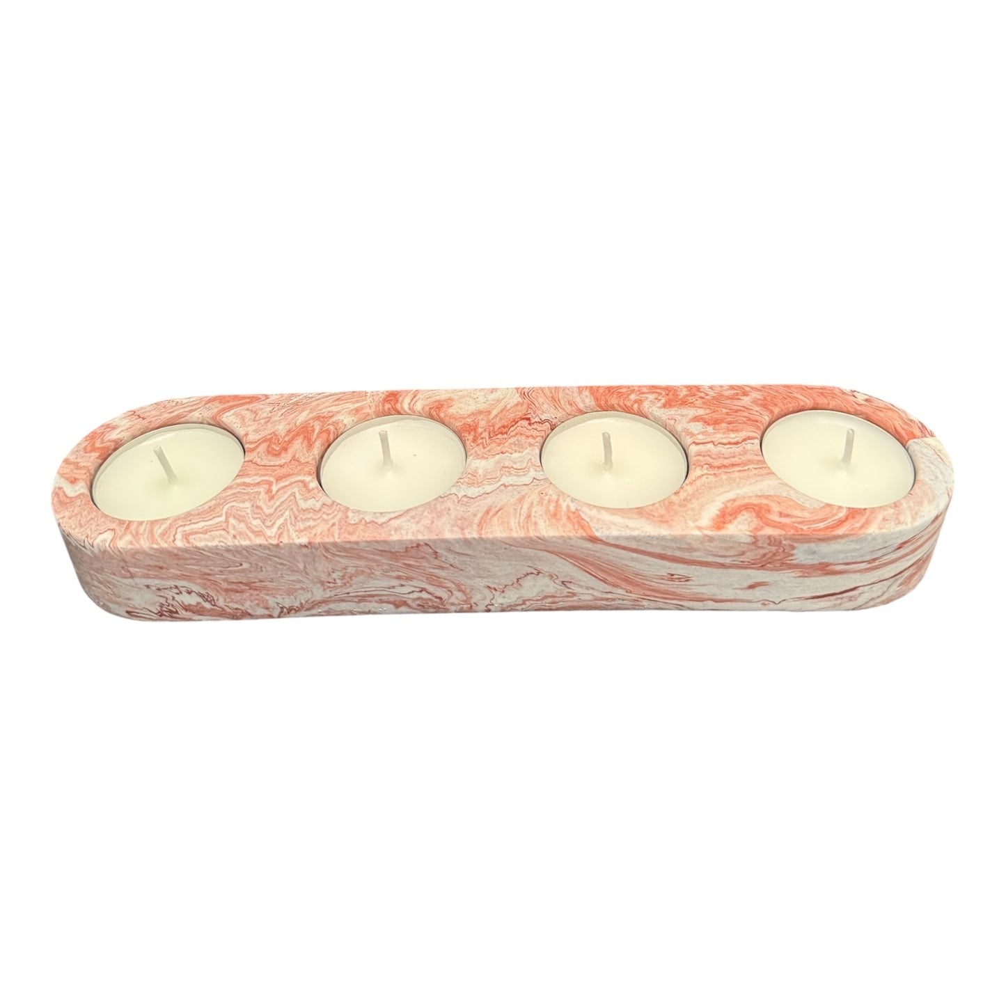 Handcrafted Jesmonite quadruple tealight holder