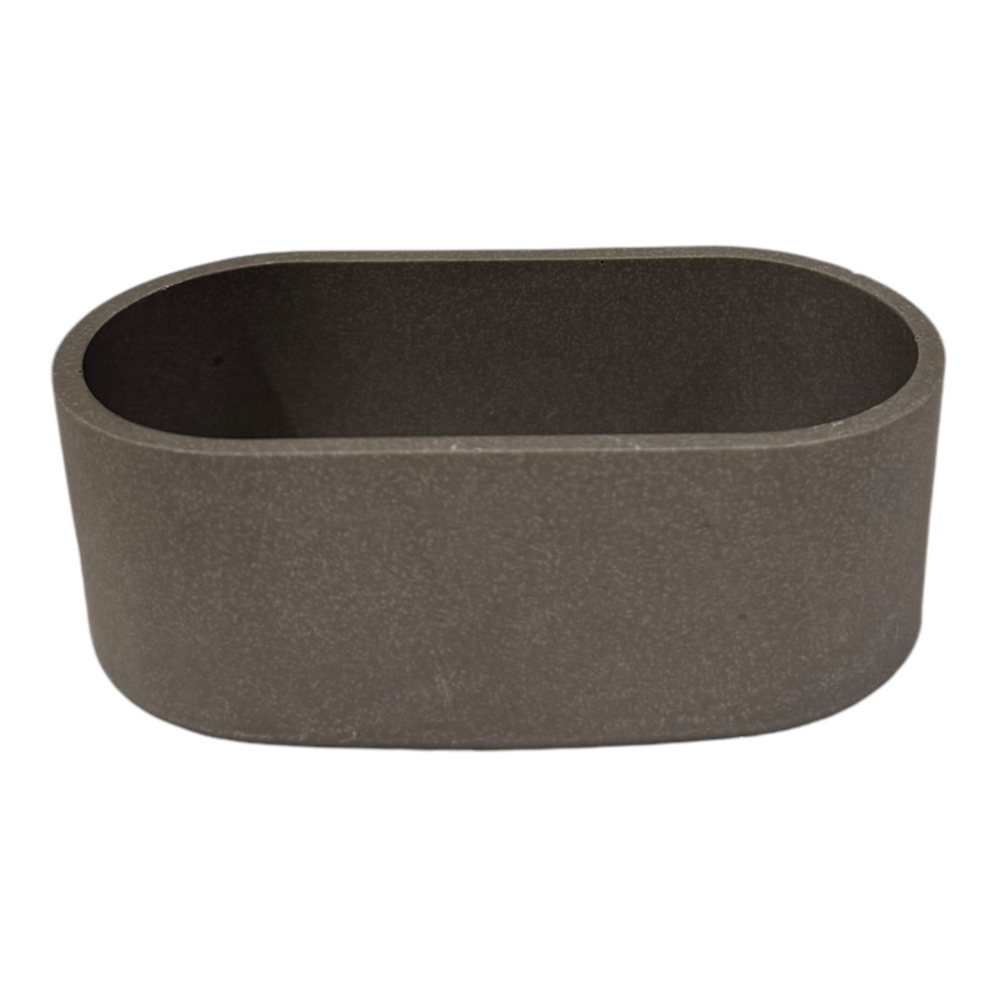 Cotton bud dish made from eco-friendly jesmonite in grey