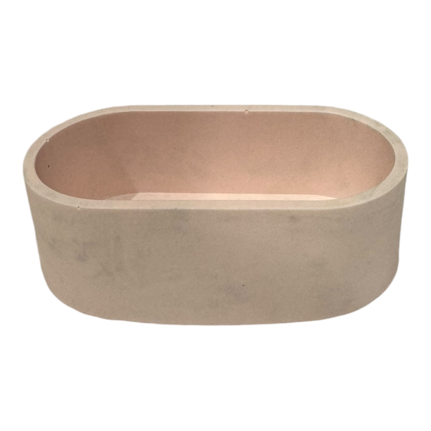 Cotton bud dish made from eco-friendly jesmonite in stone