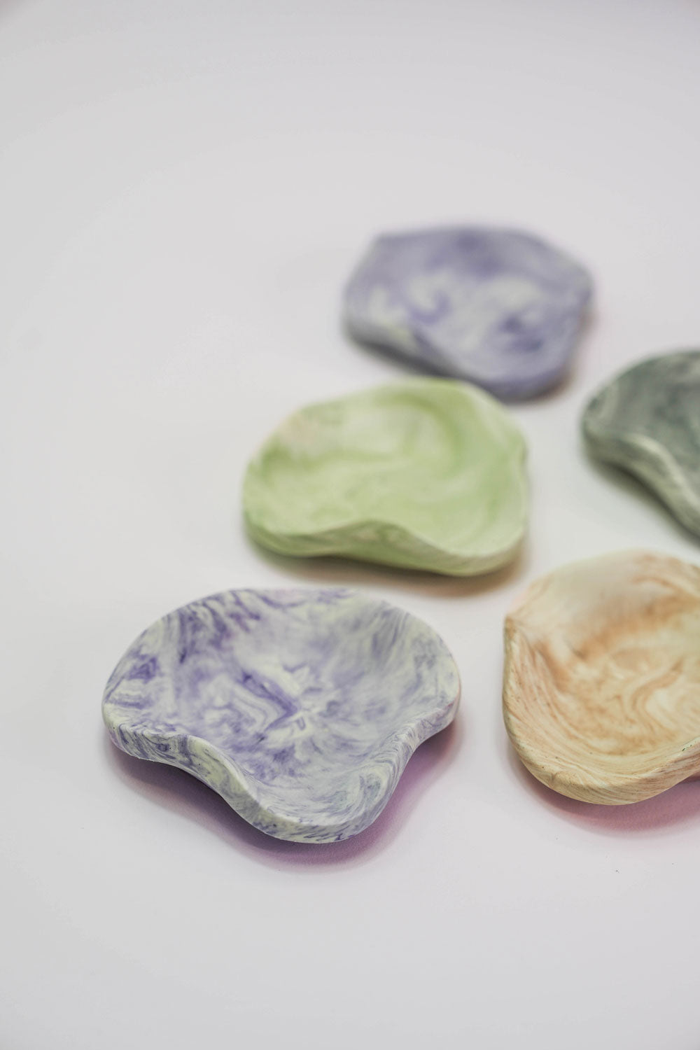 Jesmonite jewellery mini tray selection in various colours