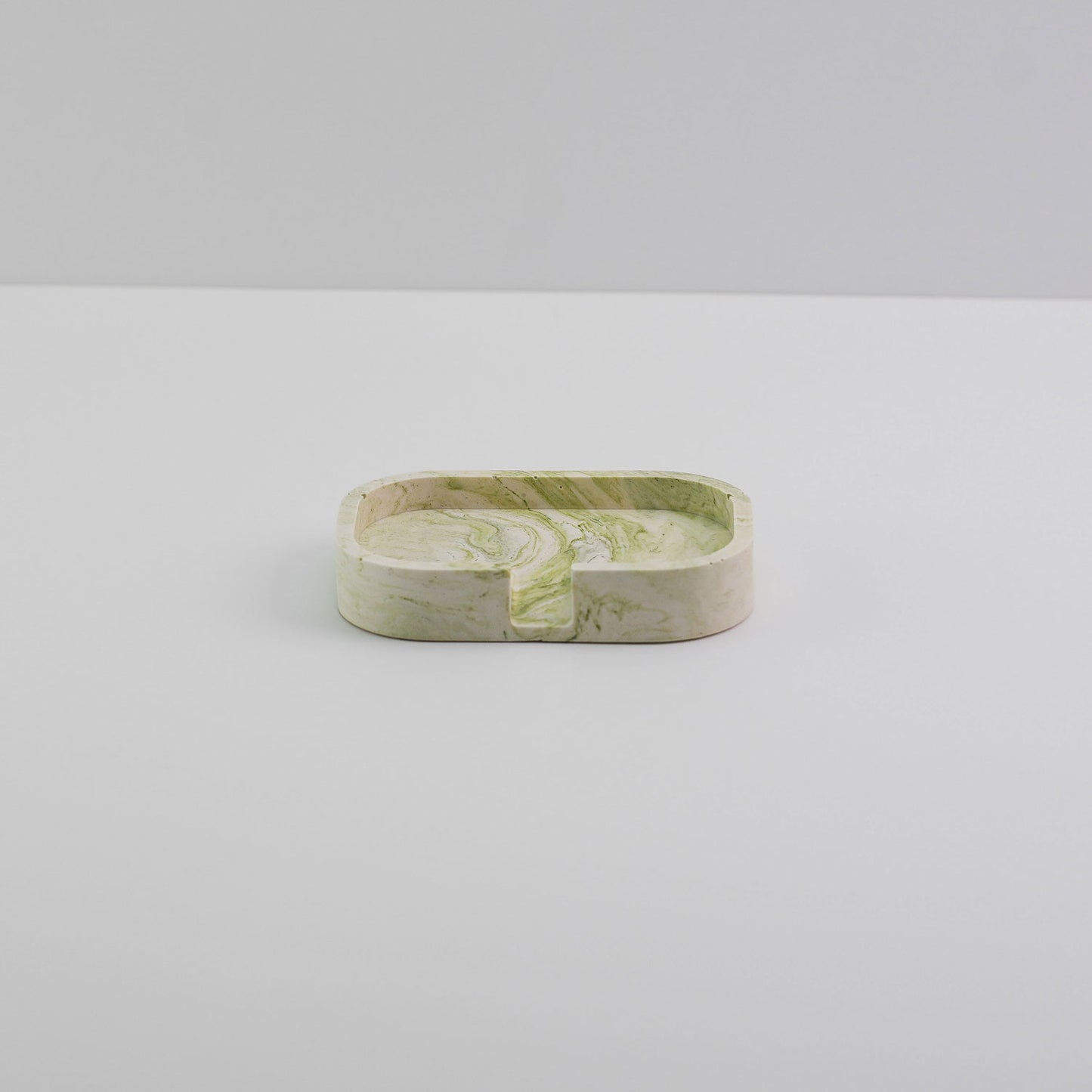 Jesmonite soap dish in green