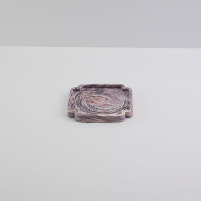 Jesmonite art deco coaster in purple