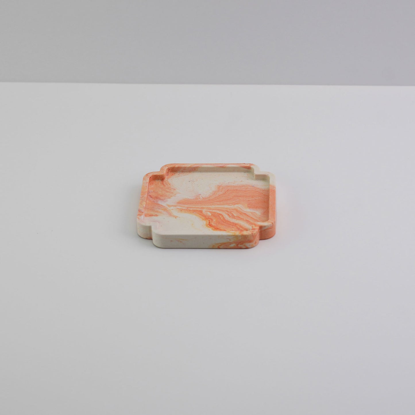 Jesmonite art deco coaster in orange