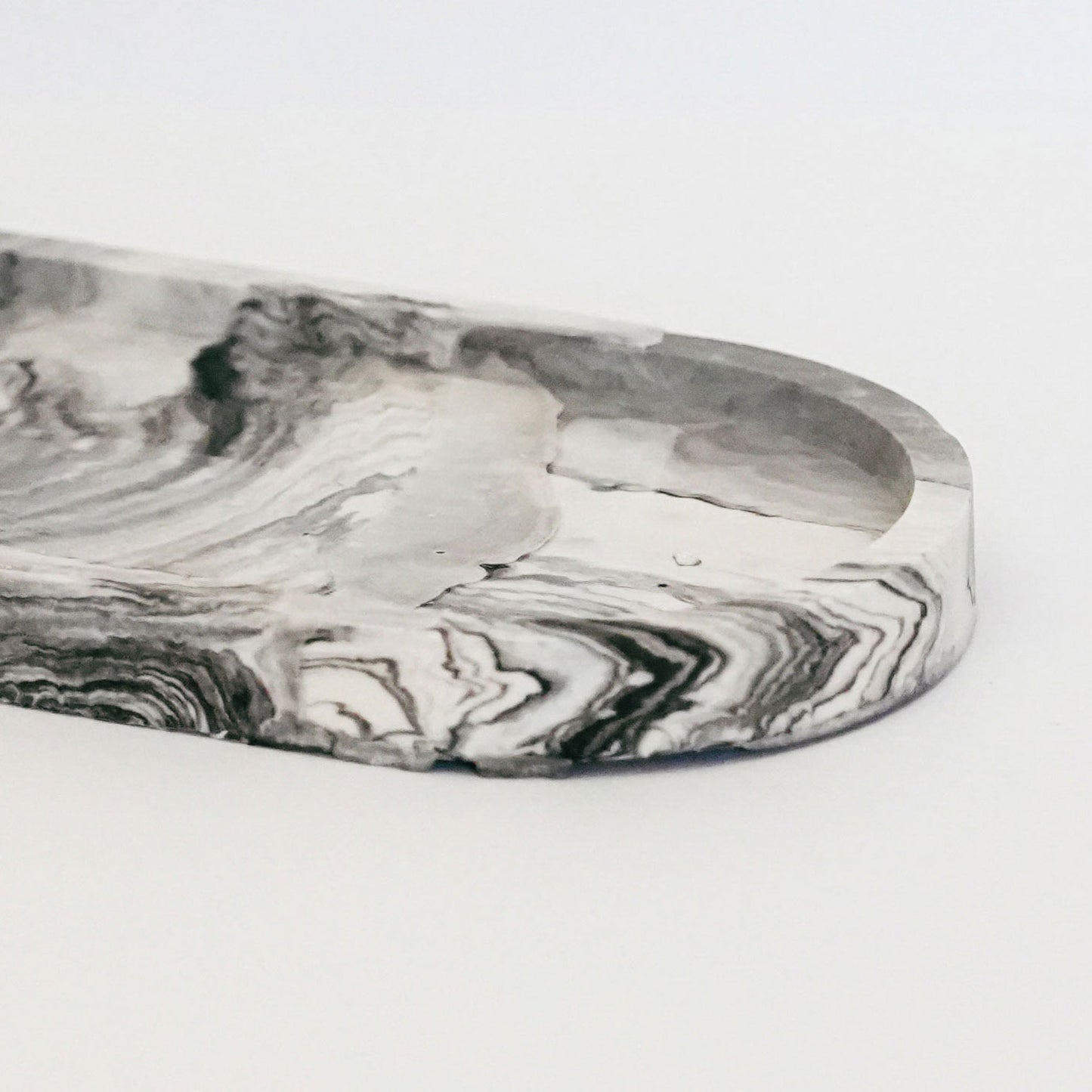 Oval Marble Effect Tray