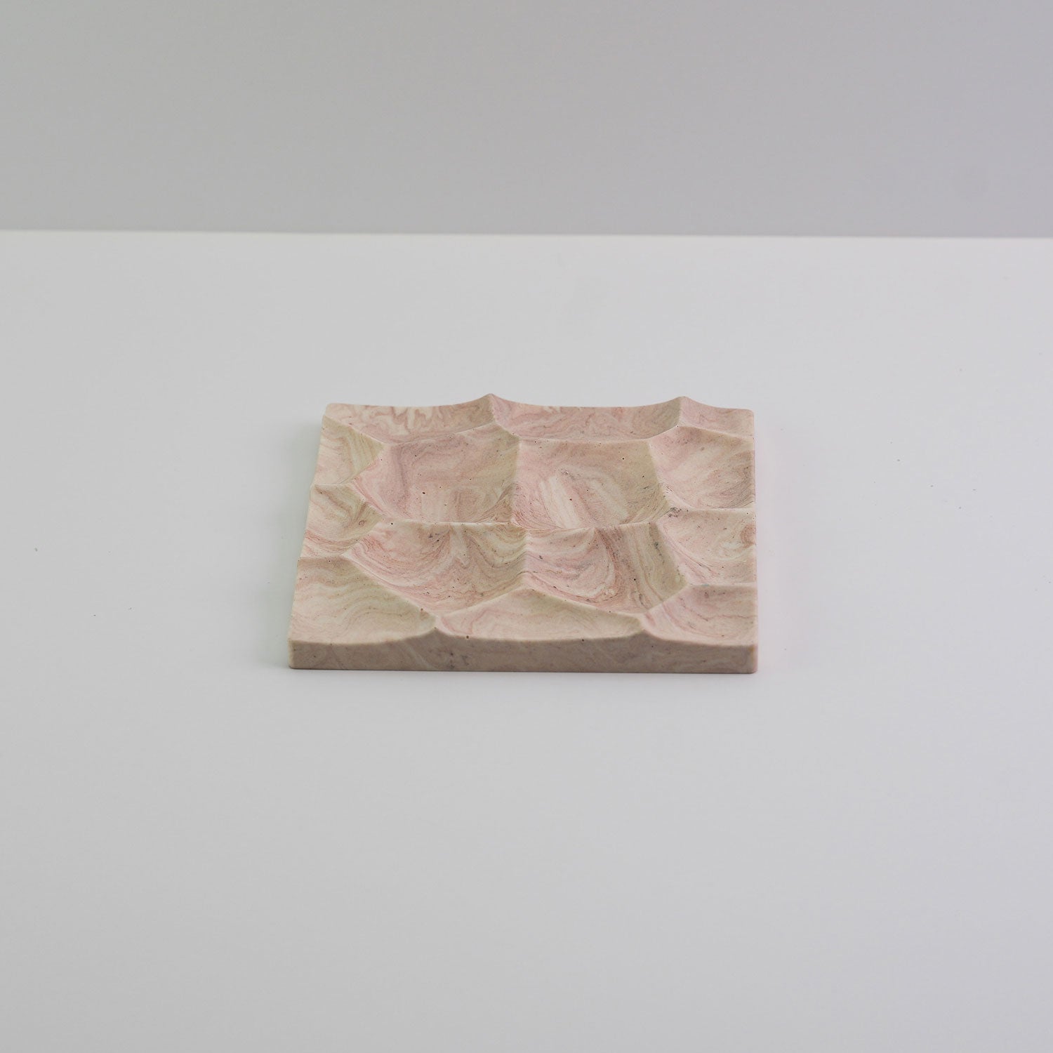 Jesmonite jewellery tile tray in brown