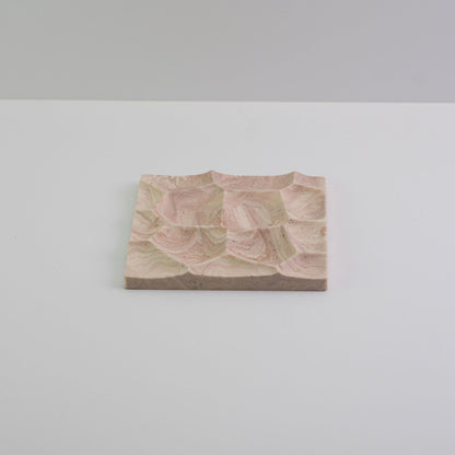 Jesmonite jewellery tile tray in brown