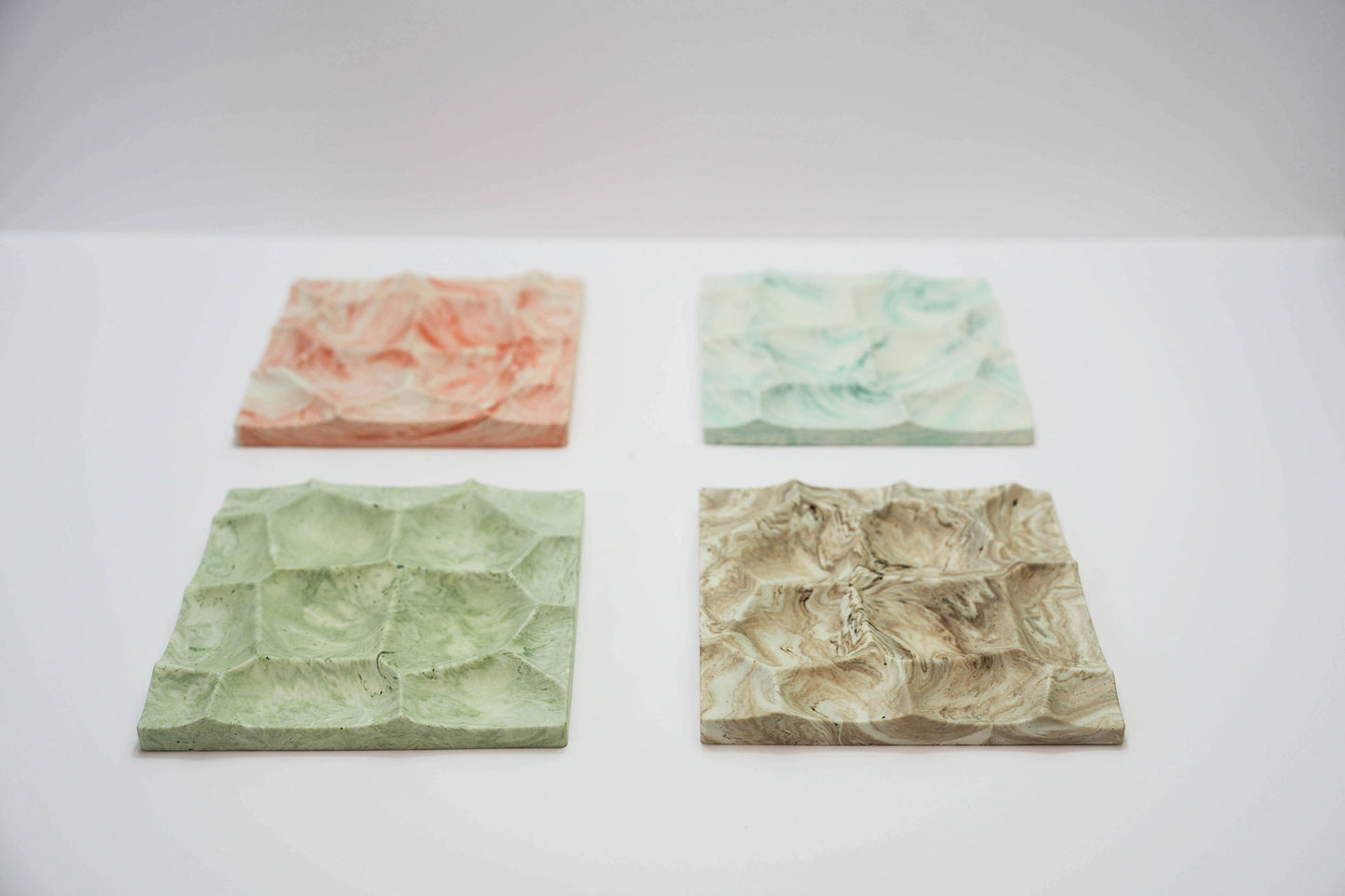 Jesmonite jewellery tile tray selection