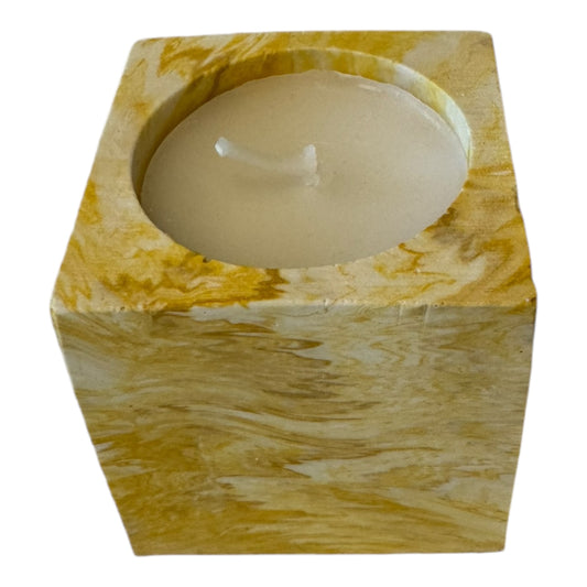 Cube tea light holder