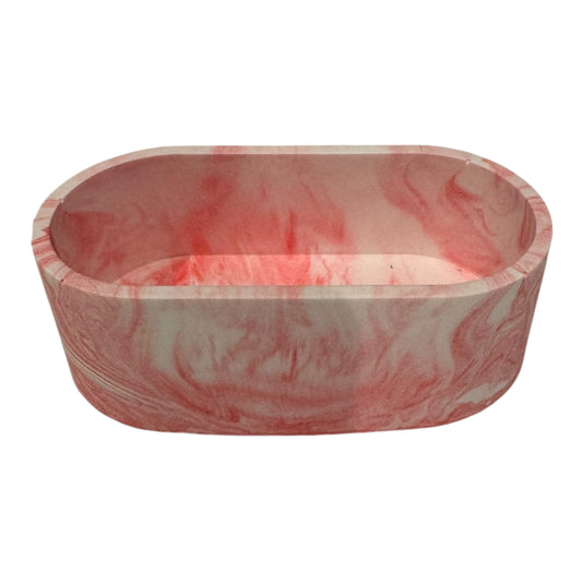 Cotton bud dish made from eco-friendly jesmonite
