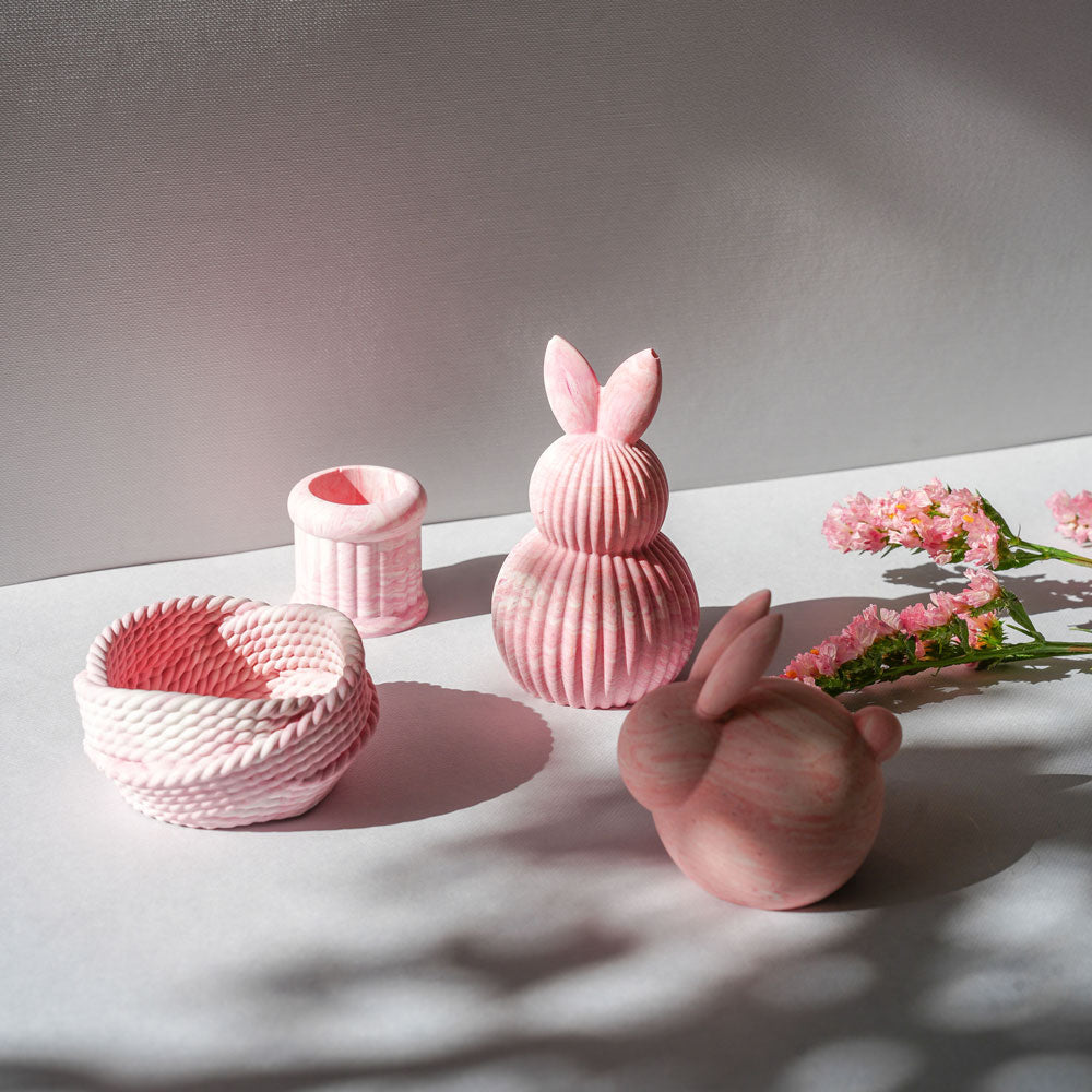 Ridged Bunny Ornament