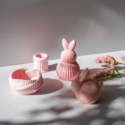 Ridged Bunny Ornament