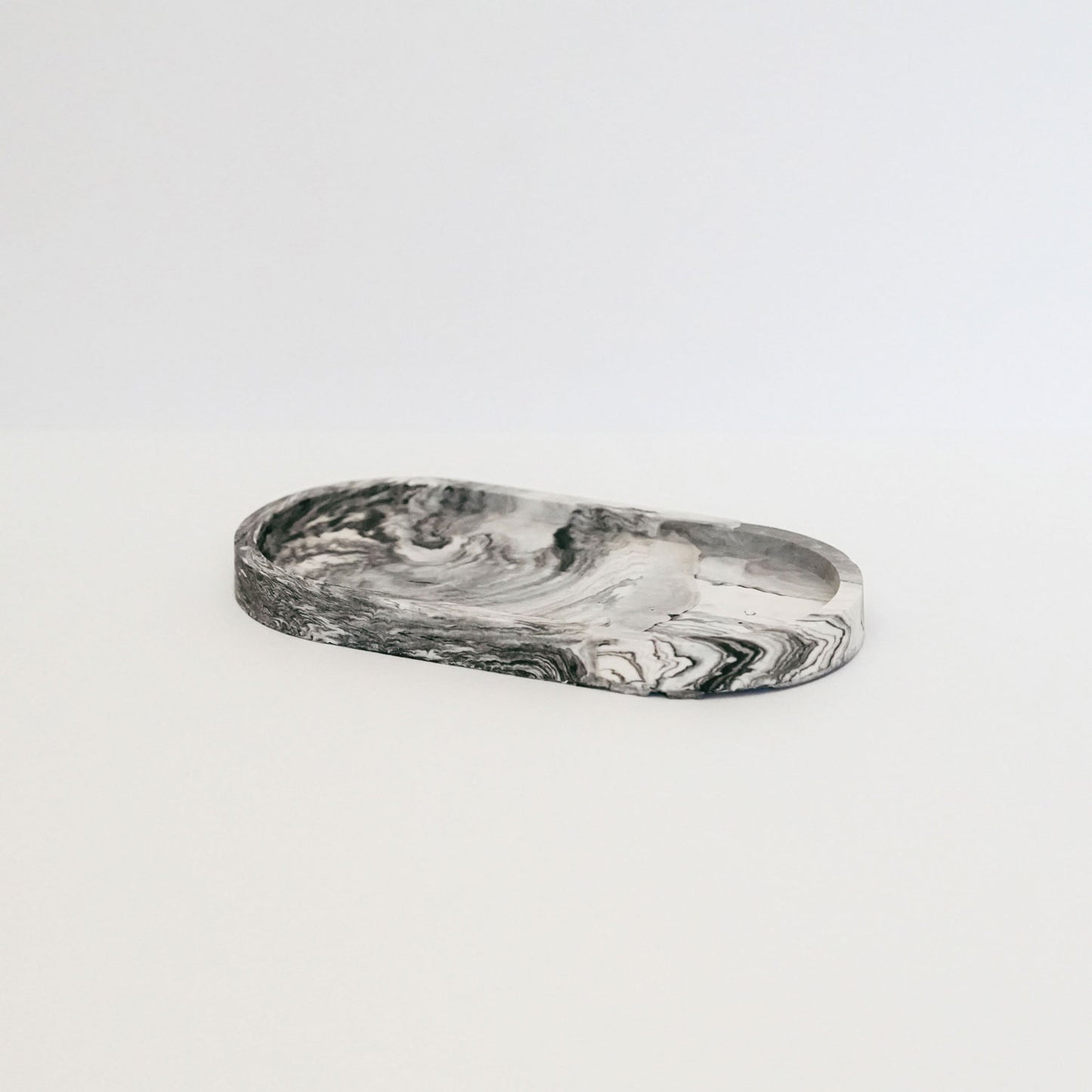 Oval Marble Effect Tray