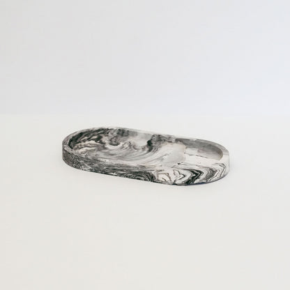 Oval Marble Effect Tray