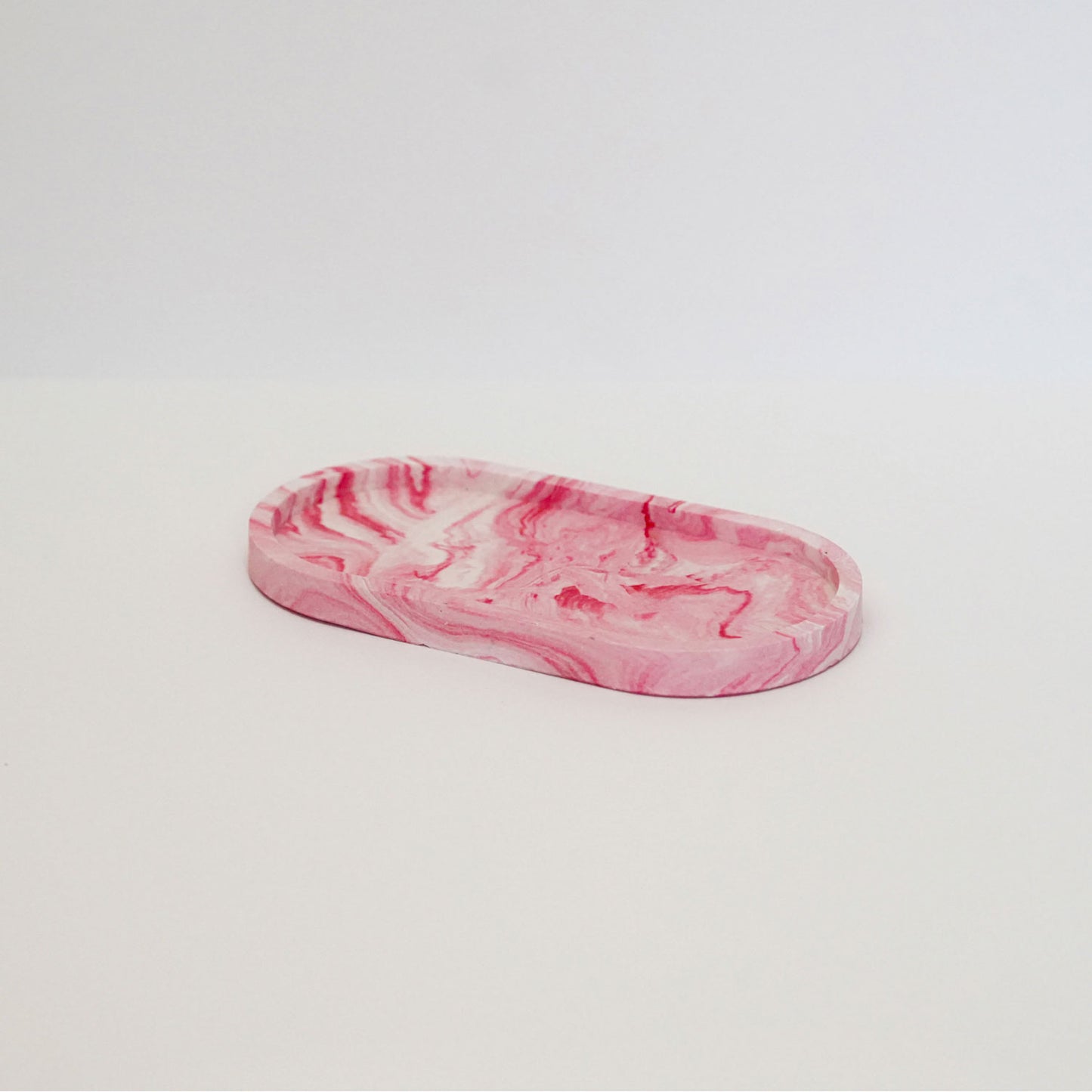 Oval Marble Effect Tray