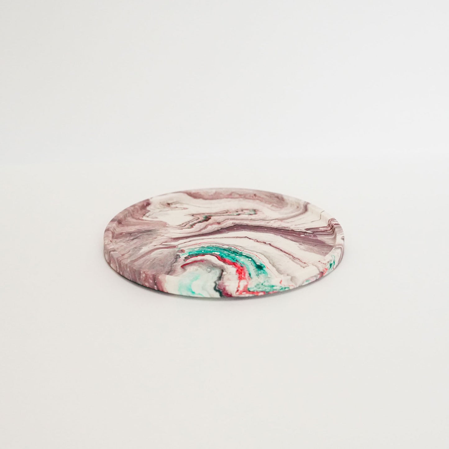 Round Marble Effect Tray