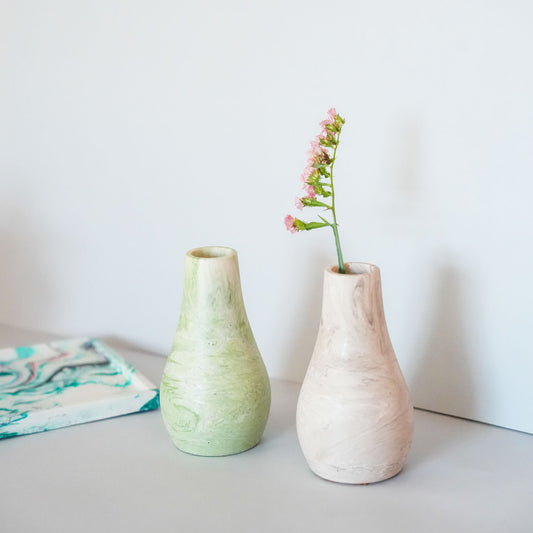 Marble Effect Bud Vase