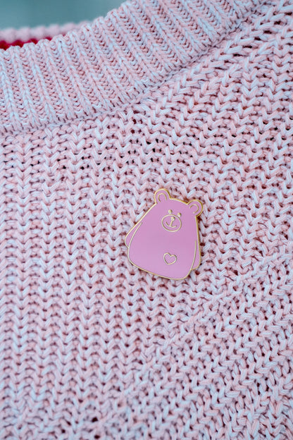 Heart Bear Enamel Pin