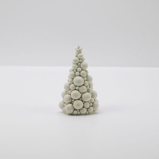 Festive jesmonite bubble tree in white
