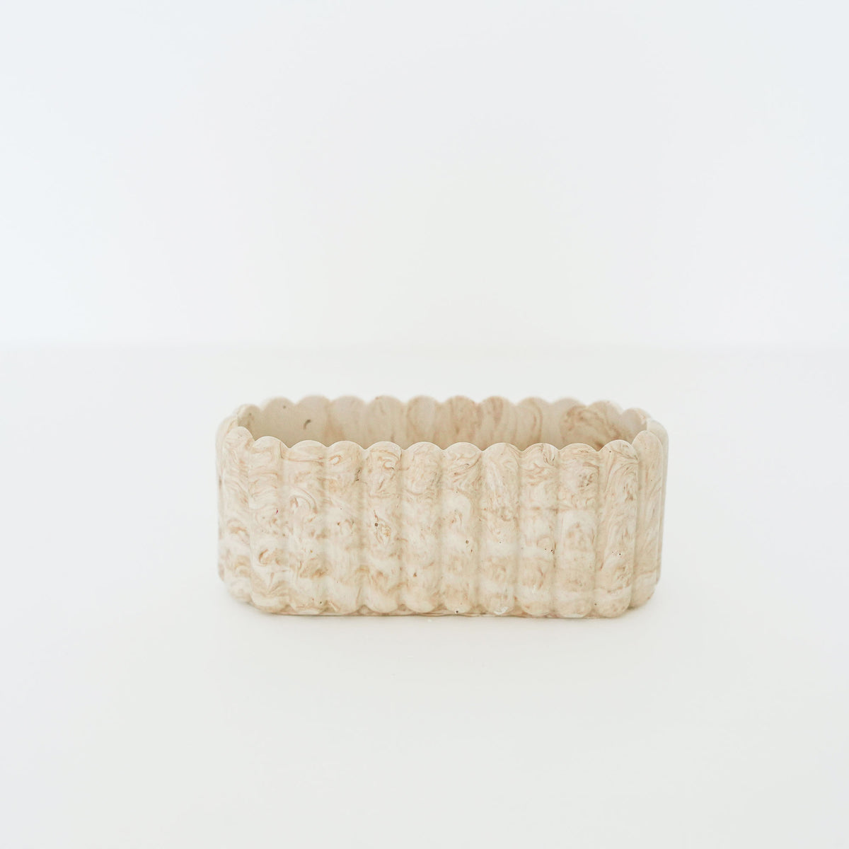 Rectangular Fluted Pot
