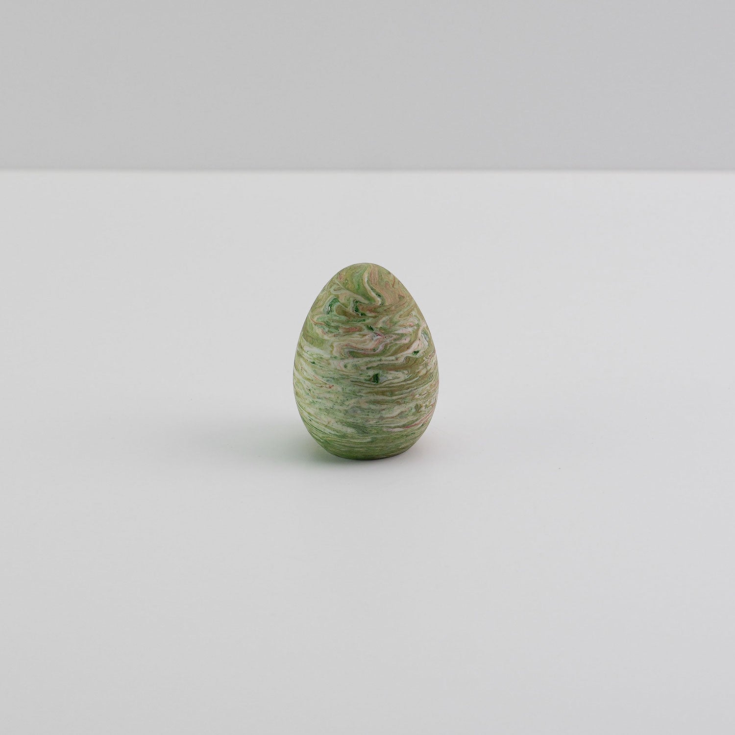 Jesmonite decorative egg in green