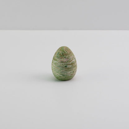 Jesmonite decorative egg in green