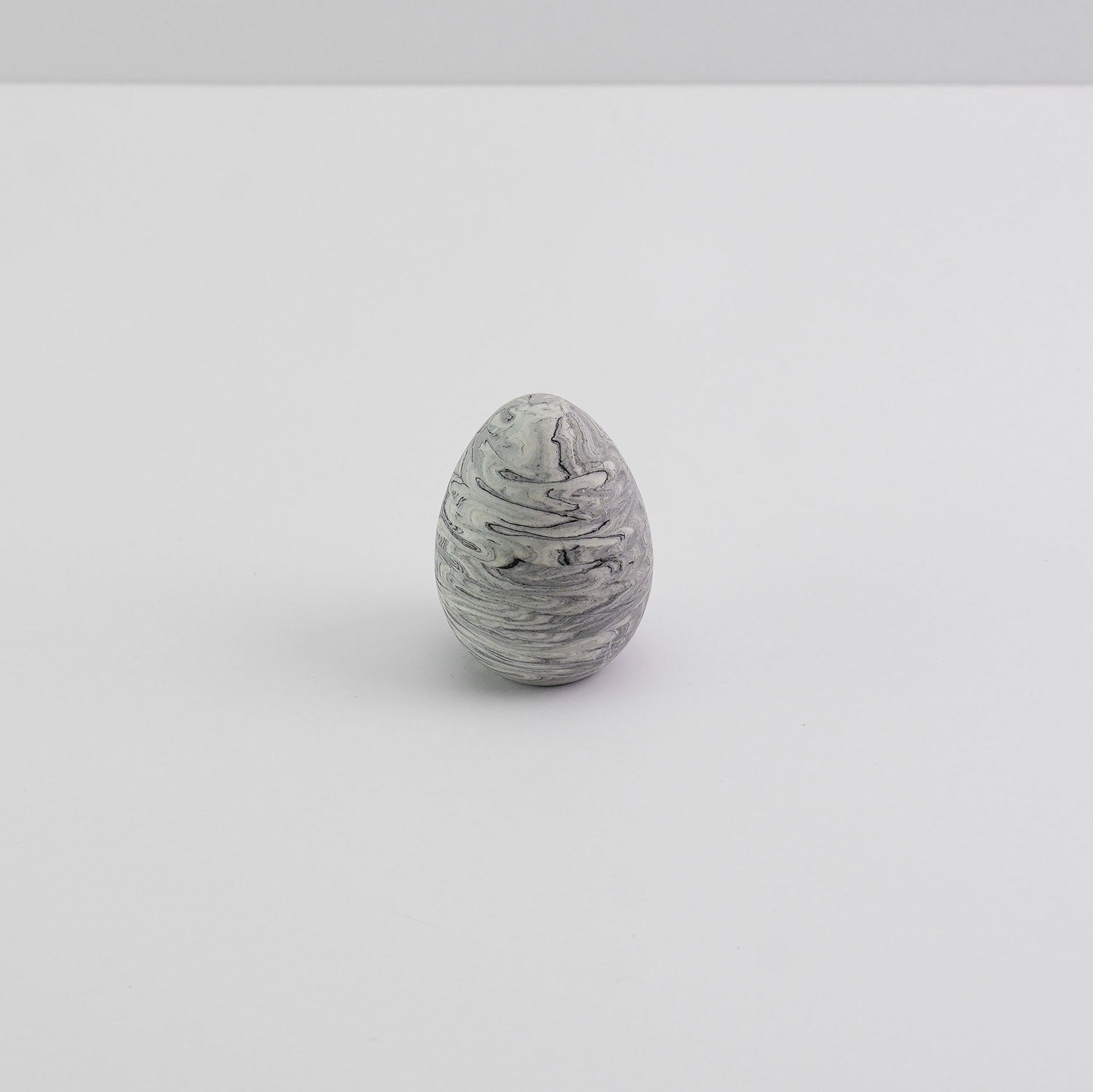 Jesmonite decorative egg in grey