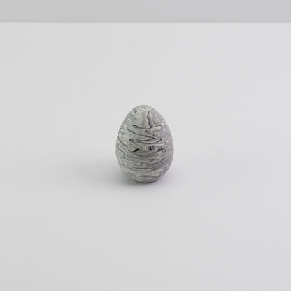 Jesmonite decorative egg in grey