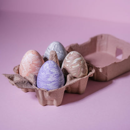 Jesmonite decorative eggs in various colours
