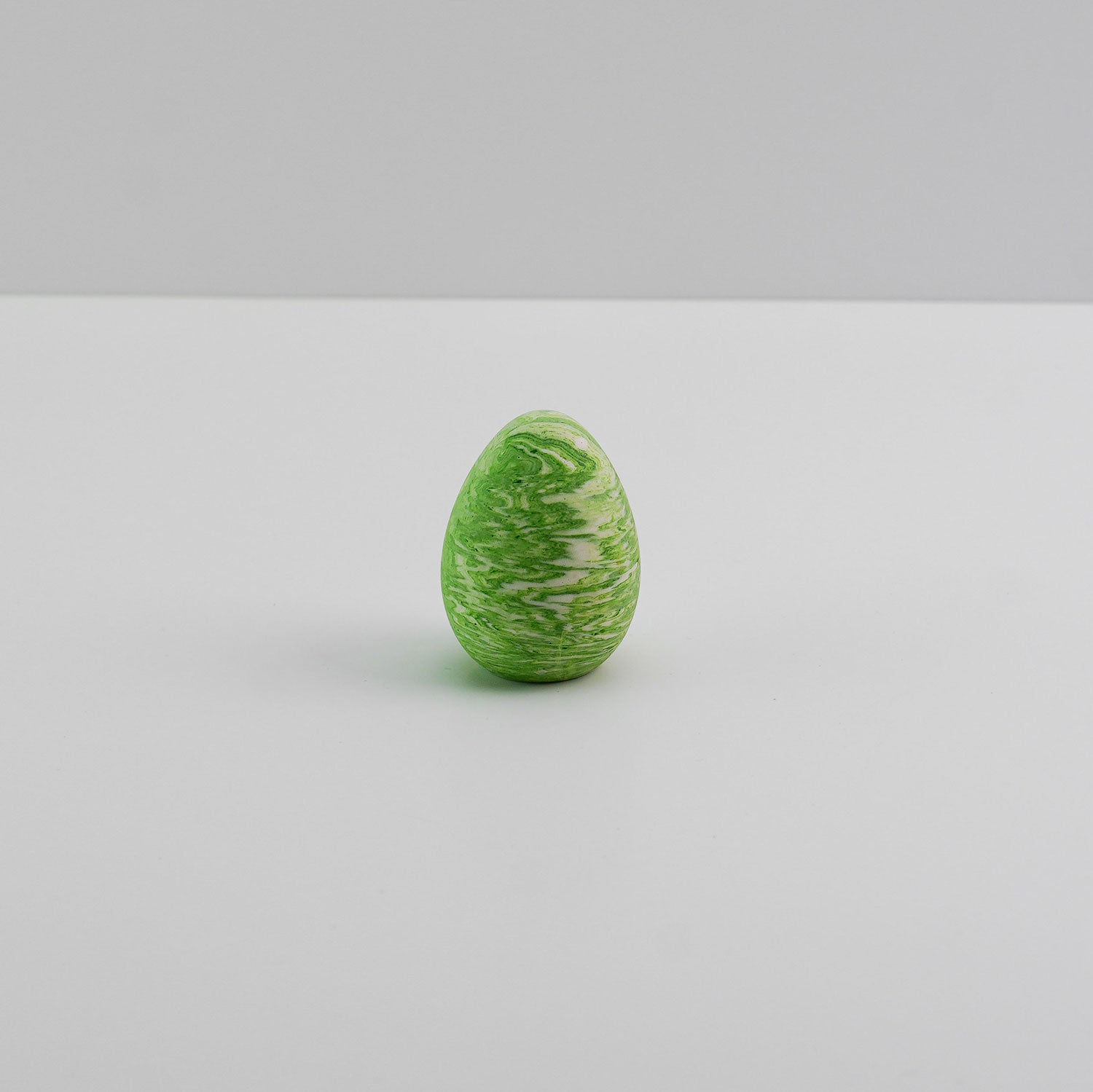 Jesmonite decorative egg in light green