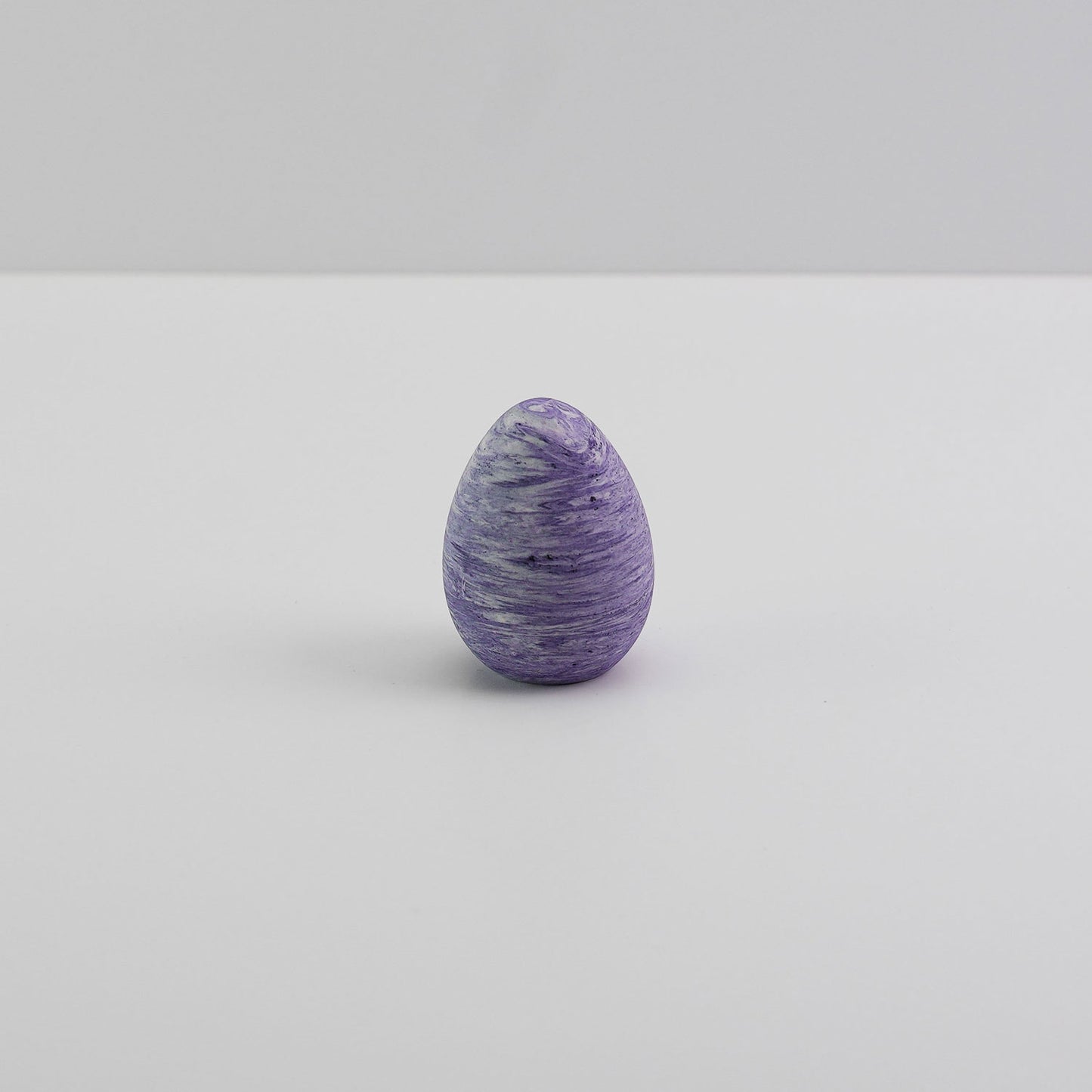 Jesmonite decorative egg in purple