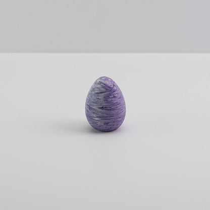 Jesmonite decorative egg in purple