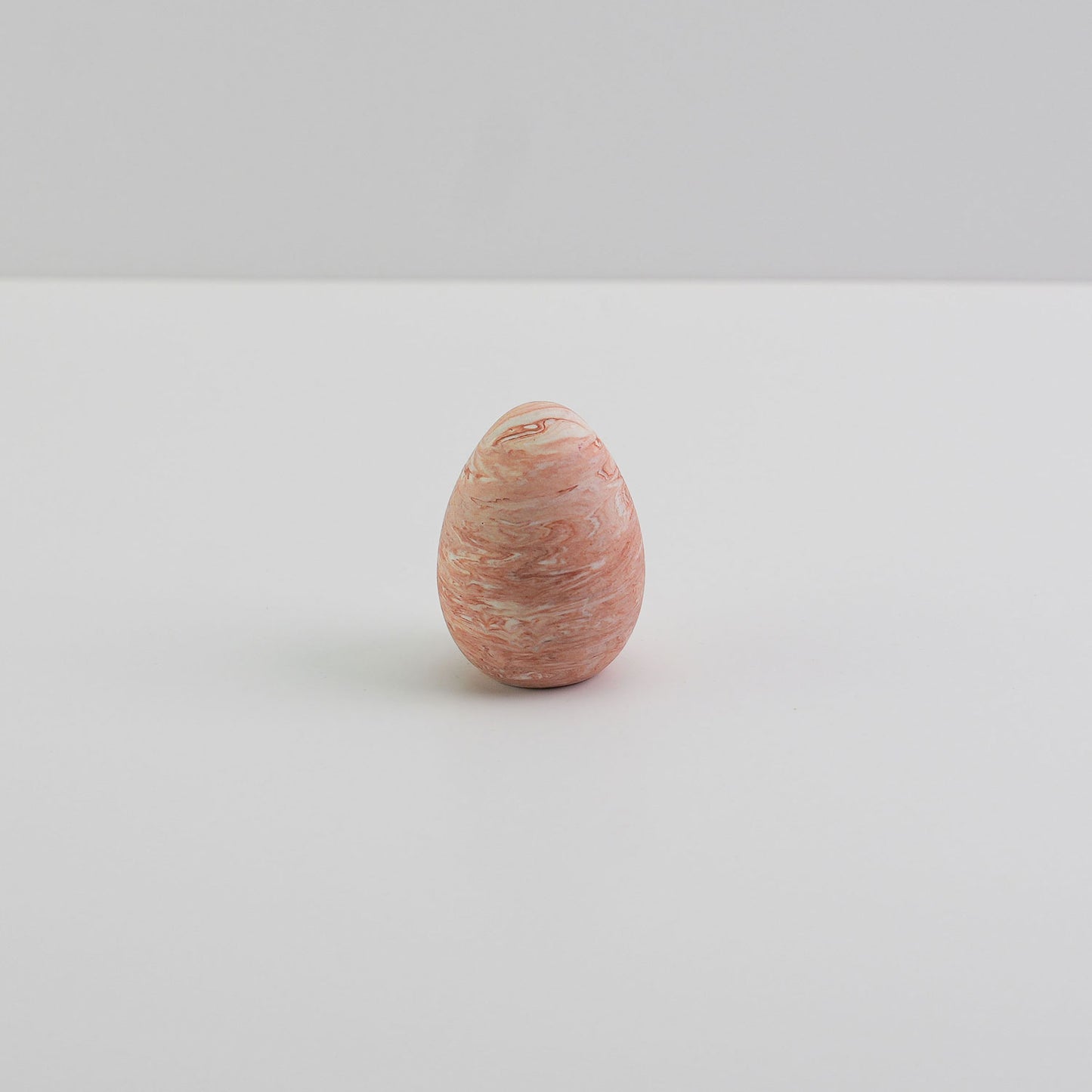 Jesmonite decorative egg in red