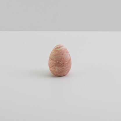 Jesmonite decorative egg in red