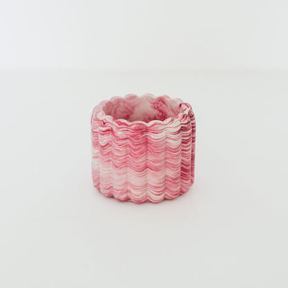Ribbed Marble Pot
