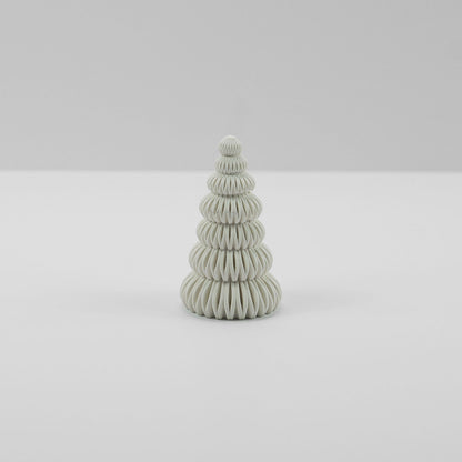 Ridged jesmonite tree in white