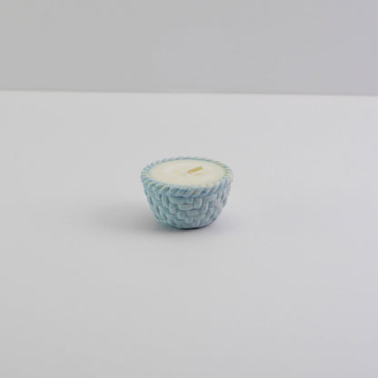 Jesmonite travel candle in blue