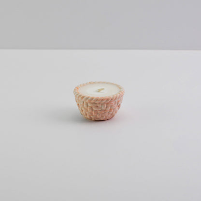 Jesmonite travel candle in orange
