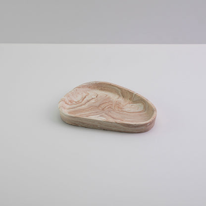 Jesmonite trinket tray in brown
